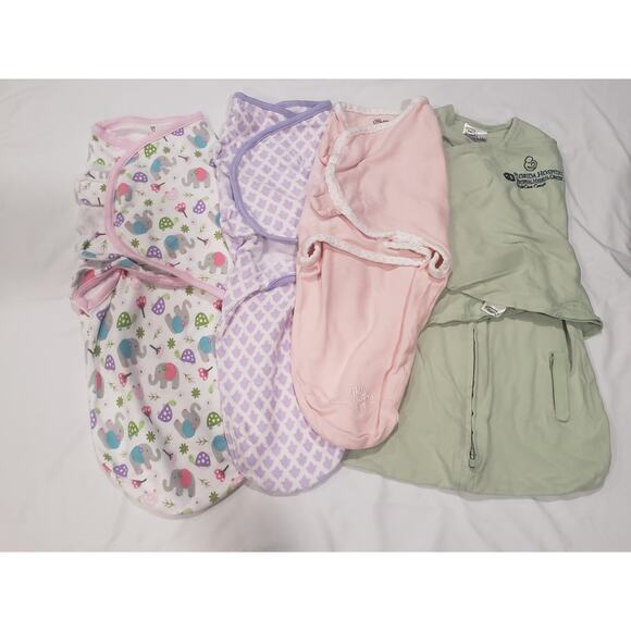 Little Me Swaddle Me Baby Comfort Soft Warm Sleep Sack Velcro Blankets Bundle - Picture 5 of 5